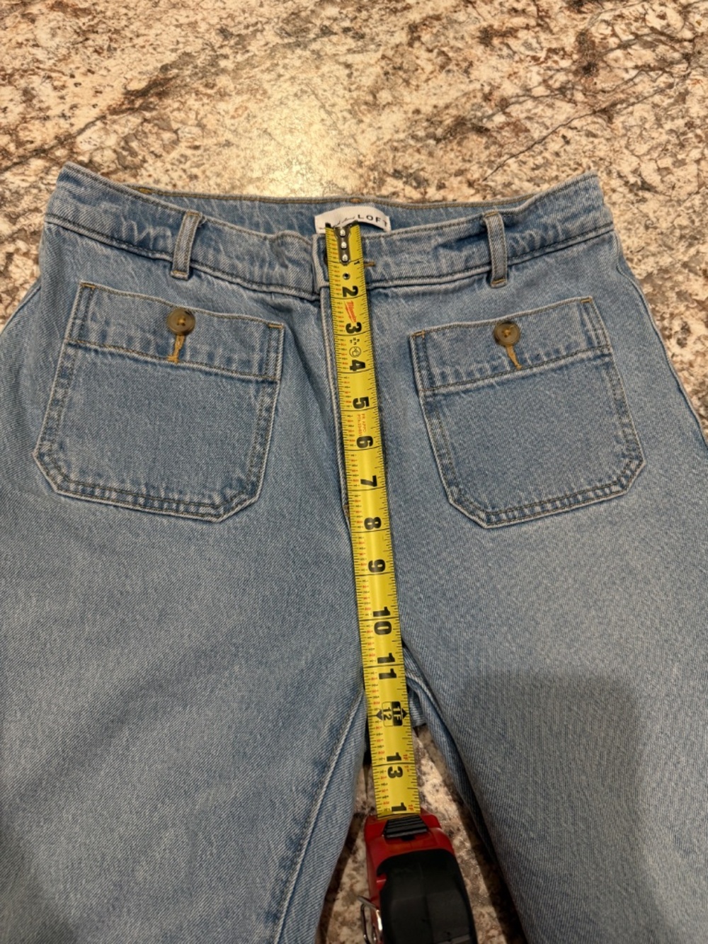 Loft The Palmer Wide Leg Crop Denim Size 6 Blue Jeans Light Wash Women’s - Picture 5 of 11